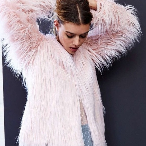 shaggy faux fur jacket